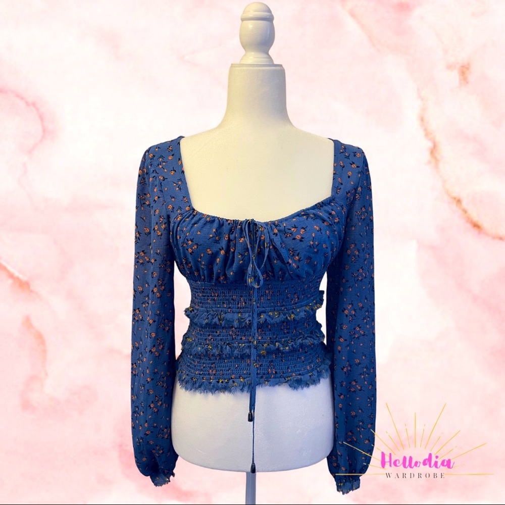 Blue crop top
